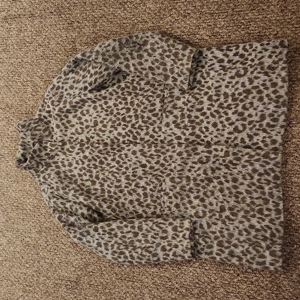 Old Navy Soft Brushed Leopard Print Coat for Women Size XXL